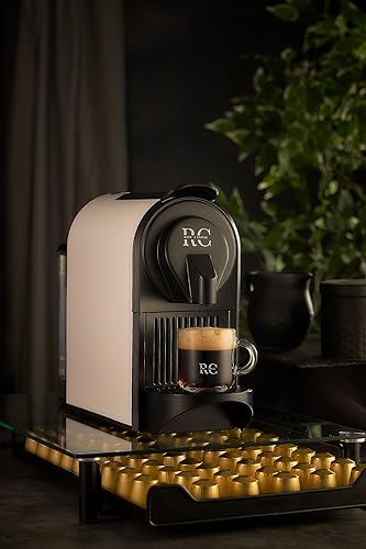 Miniatura 2 de Máquina de café espresso Rafa's para cápsulas compatibles con Nespresso y cajón de cápsulas de vidrio templado Botones de café de una sola porción