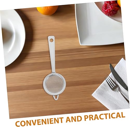 Miniatura 9 de Colador de acero inoxidable Colador de malla de té Colador de cocina Colador de tamiz de cocina Cuchara ranurada Manchador de acero inoxidable