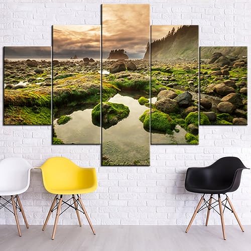 Vista 109 de Paisaje de 5 piezas pintura sobre lienzo