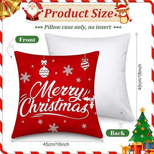 Miniatura 2 de 9 fundas de almohada de Navidad de 18 x 18 pulgadas, fundas de almohada navideñas para el hogar, árbol de Navidad, fundas de almohada para el hogar,
