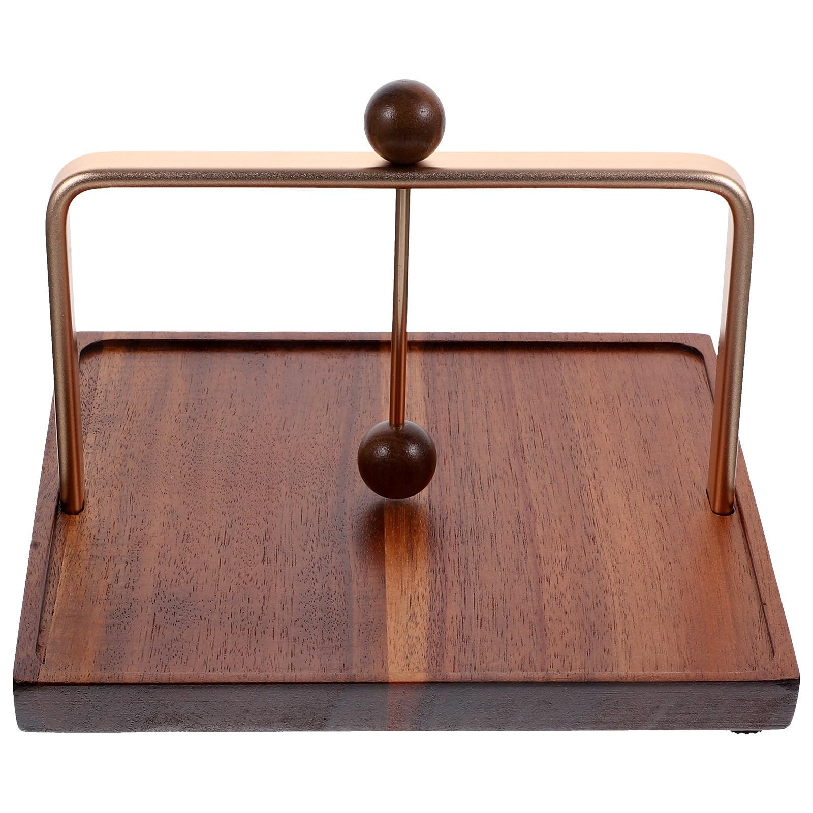 Servilletero de Madera y Hierro para Mesa Cuadrada Gran Capacidad, Diseño Estable y Práctico Adecuado para Cafés y Hogares Modernos