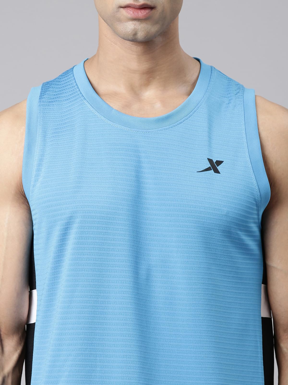 XTEP Blue & Black Sleeveless Polyester Basketball Sportswear & Uniform for Men -2XL 1