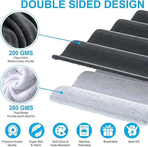 Miniatura 5 de Manta personalizada con imagen, manta de forro polar Sherpa personalizada, manta gruesa y cálida de felpa, personalizada para pareja, novia, novio