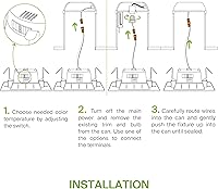 Vista 8 de ASD Iluminación LED empotrada cuadrada negra de 4 pulgadas de retrofit - 9W 709lm 2700/3000/3500/4000/5000K seleccionable regulable LED Downlight