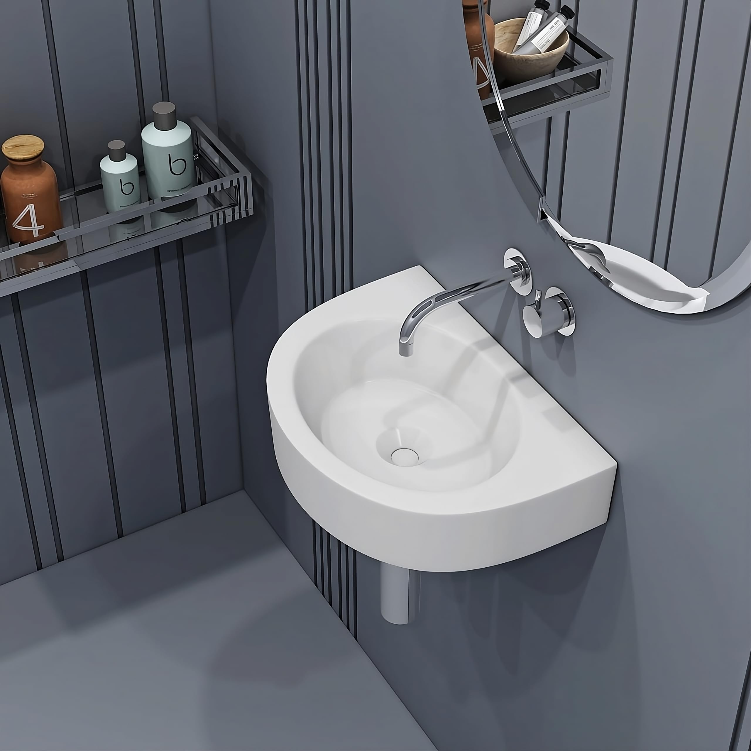Syon REX Premium Ceramic Table Top & Wall Hung Wash Basin (14 inch X 9 inch) (B0D2T1ZHQX) Amazon Price History, Amazon Price Tracker