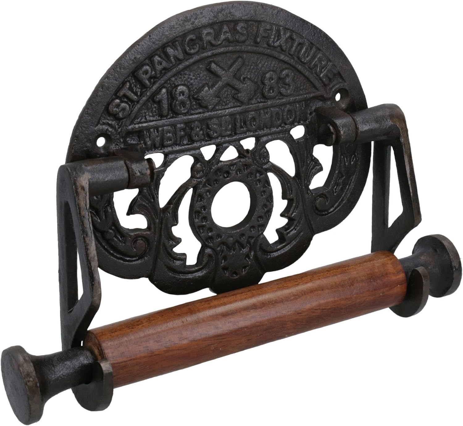 AB Tools St Pancreas Toilet Roll Paper Holder Antique Style Metal Loo London Train WC