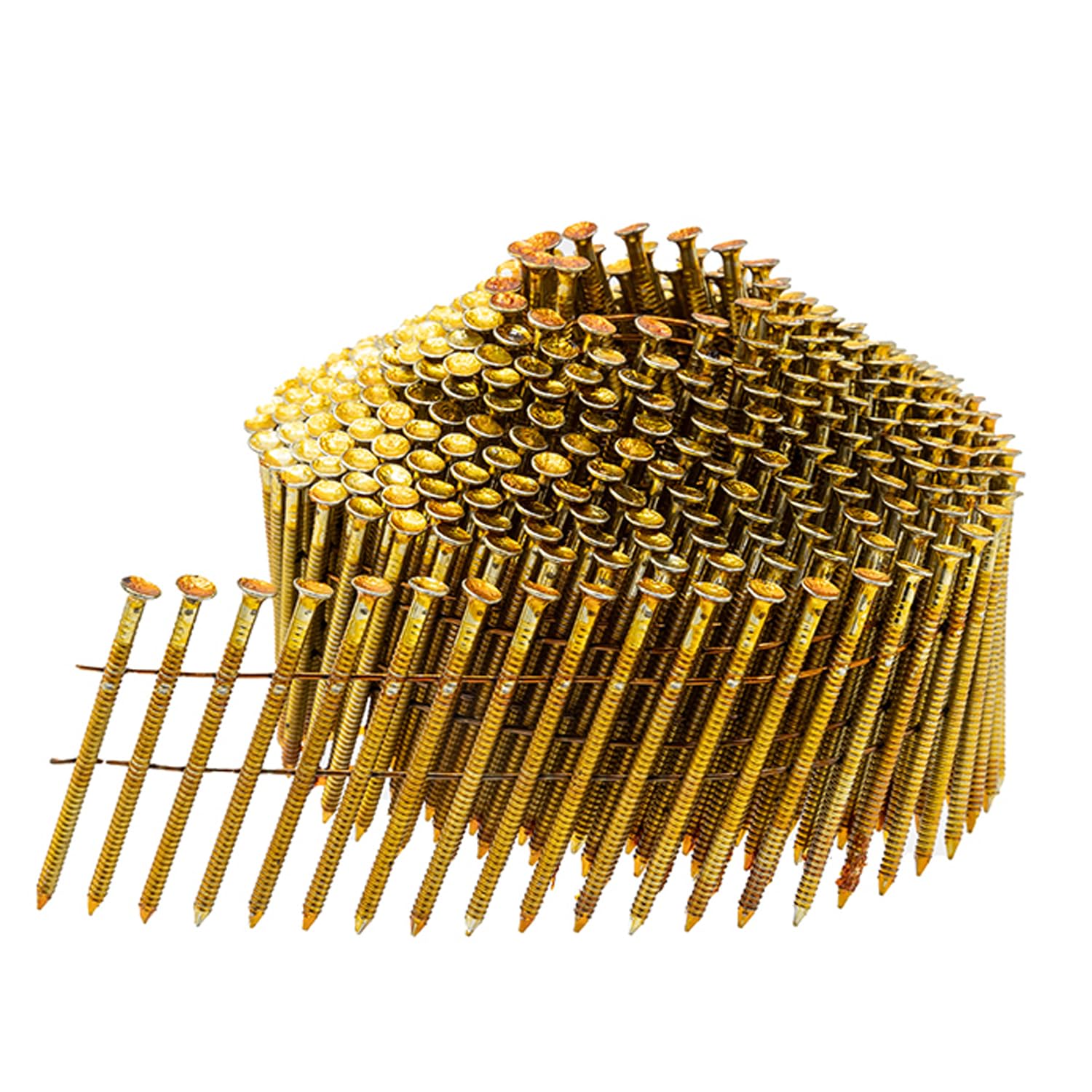 15° Coil Nails - 2.1 x 35 mm, Pack of 14,000 Ring Nails for Compressed Air Nailers, Plaster/Fermacell, for Almost All Brands of Staplers Plaster/Fermacell 2,1X35mm
