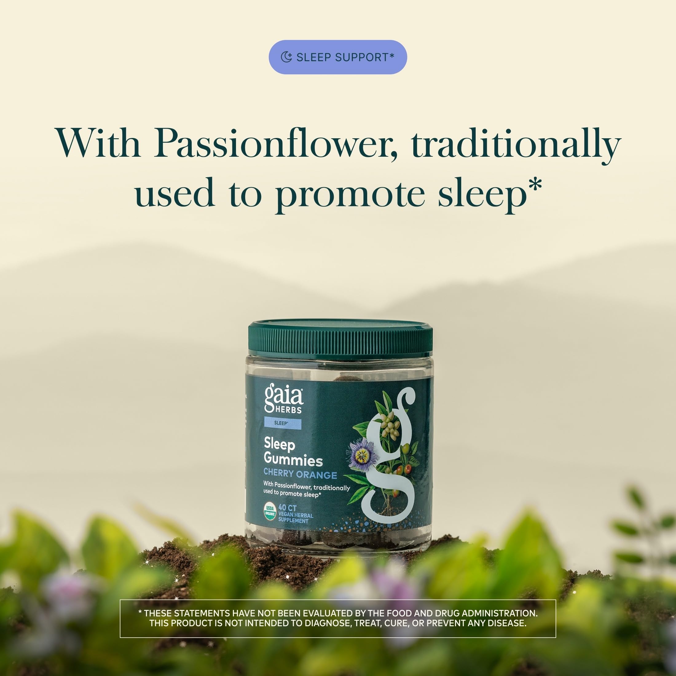 Gaia Herbs Sleep Gummies, Gluten-Free, 40 Vegan Gummies, 20 Servings — Amazon image 3