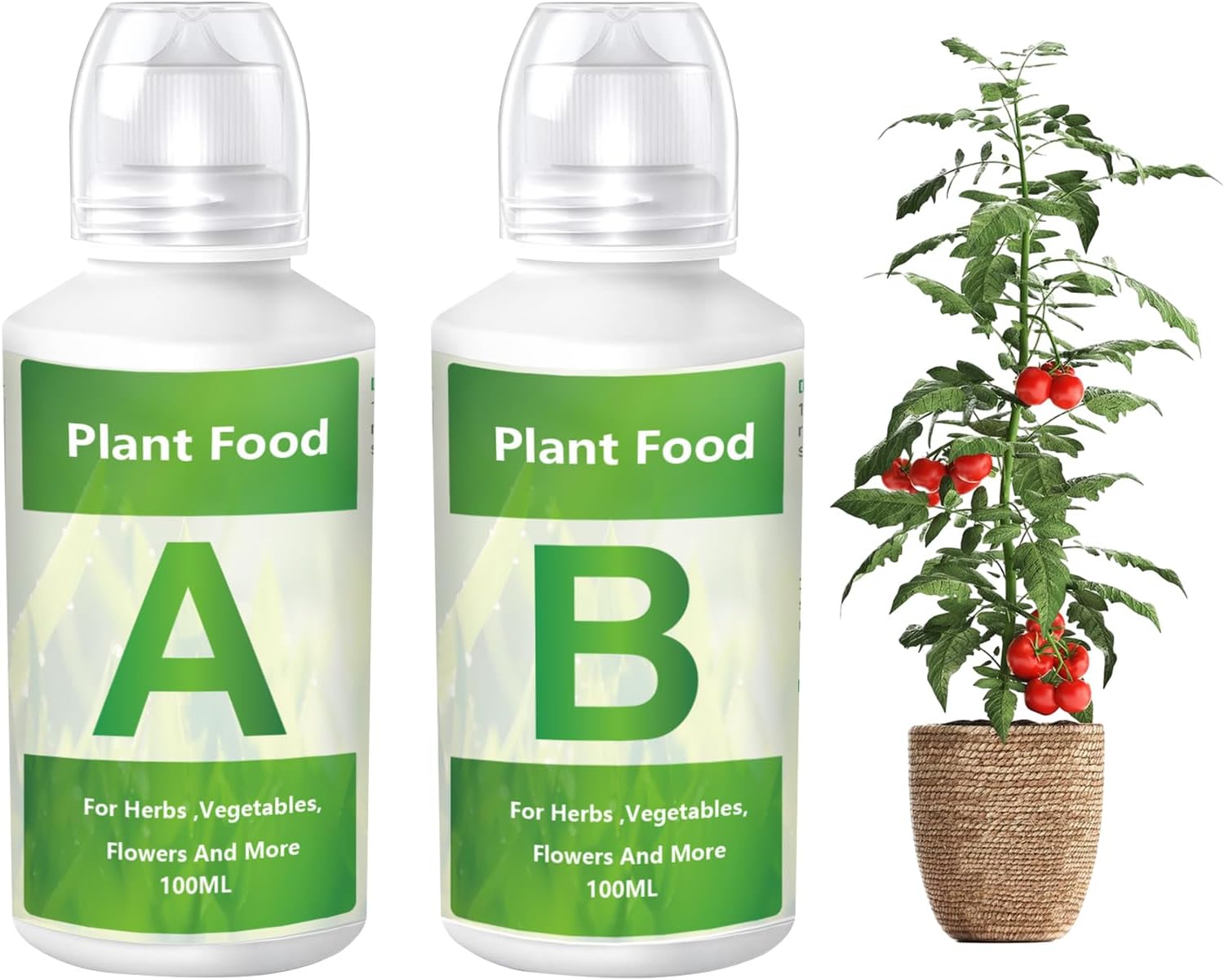 4pcs Vegetable Growing Nutrients, Hydroponics Plant Food, Hydroponic Nutrient Solution, A & B, Indoor Plant Fertilizer For Growing System
