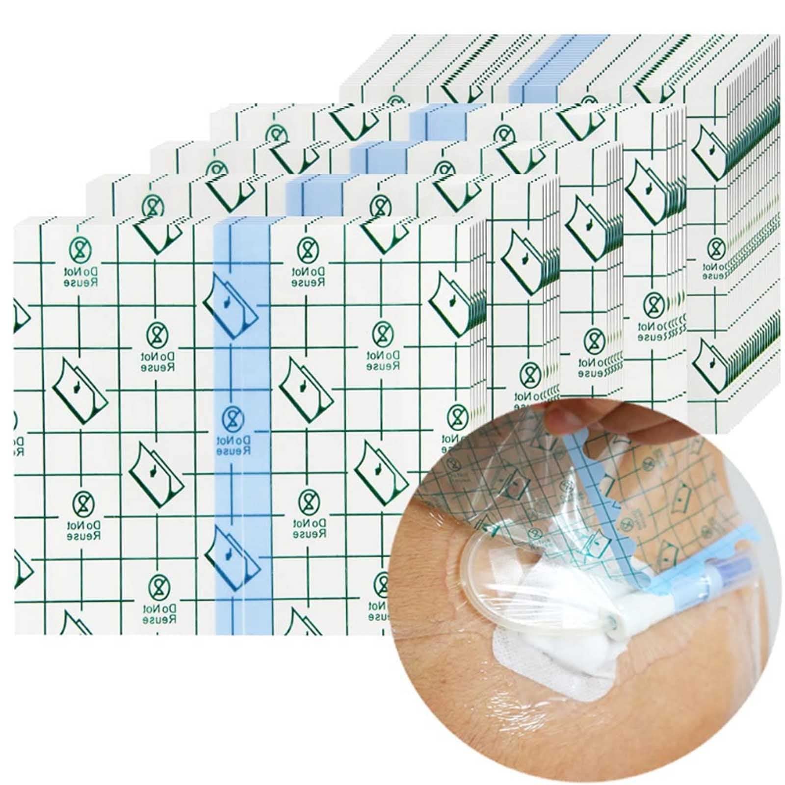 100pcs Benda Adesiva Elastica Impermeabile,Pd Catetere Per Dialisi Copertura Per Doccia Scudi Per Ferite Per Il Petto Peritoneale Porta Chemio Pellicola Trasparente Protezione Della Barriera ,15×18cm