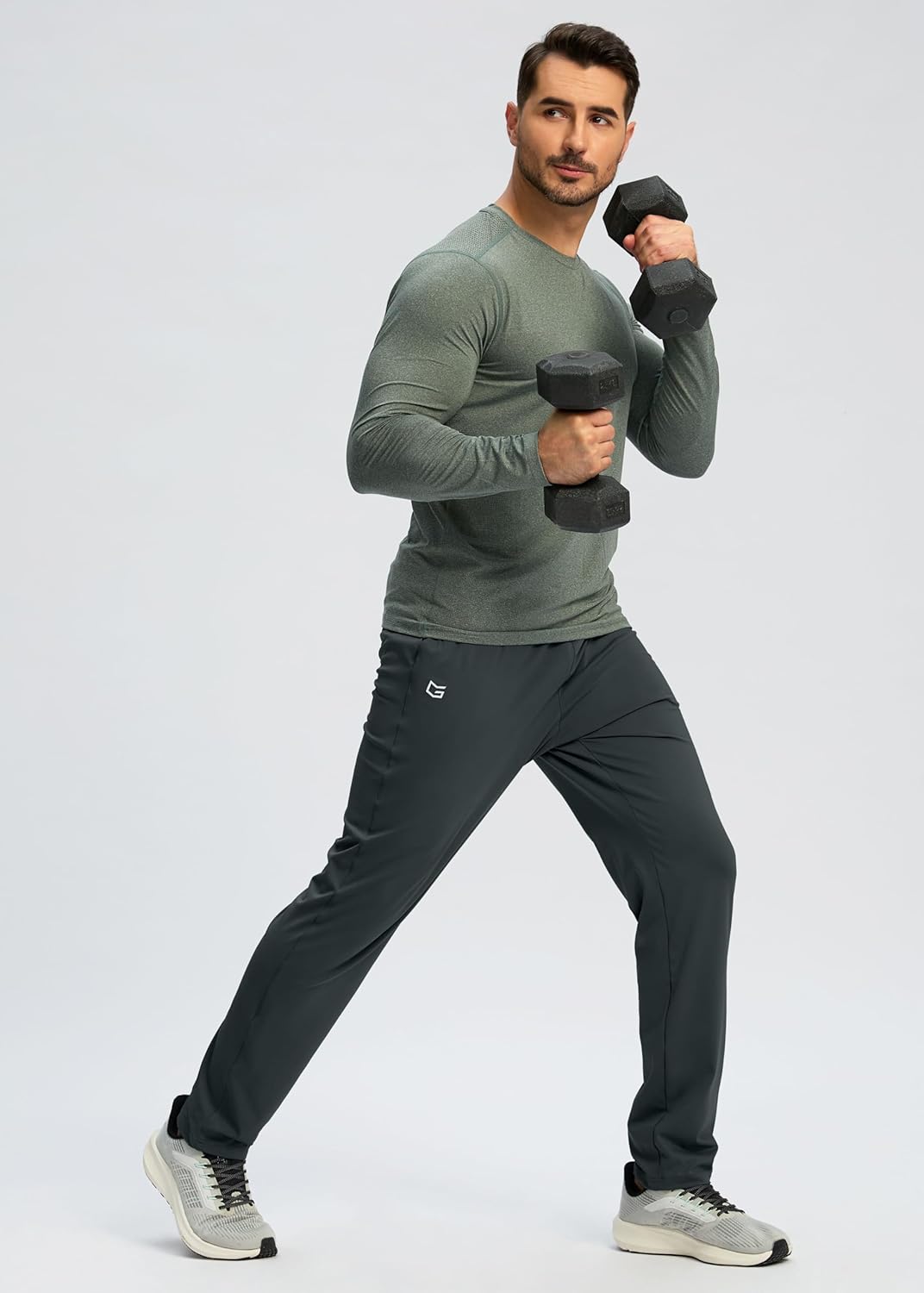 G Gradual Men's Sweatpants with Zipper Pocket Workout Athletic Track Pants Stretch Tapered Joggers for Gym Running Jogging - Image 3