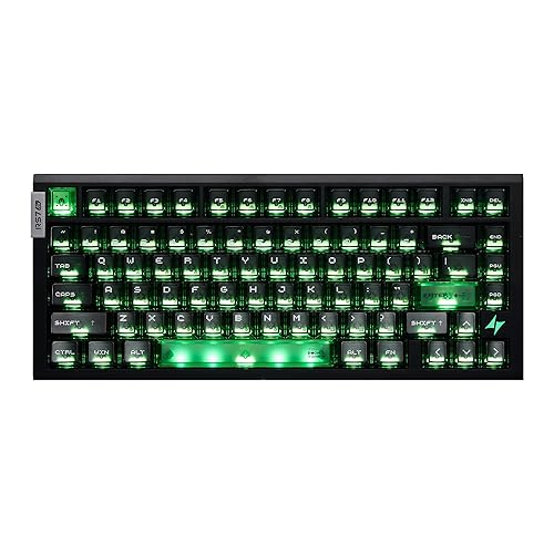 ATK RS7 Air Esports Hall Effect Keyboard 75% 81-Key, 0.08 ms Latency, Frosted PC Keycaps (Black/Lucidblade)
