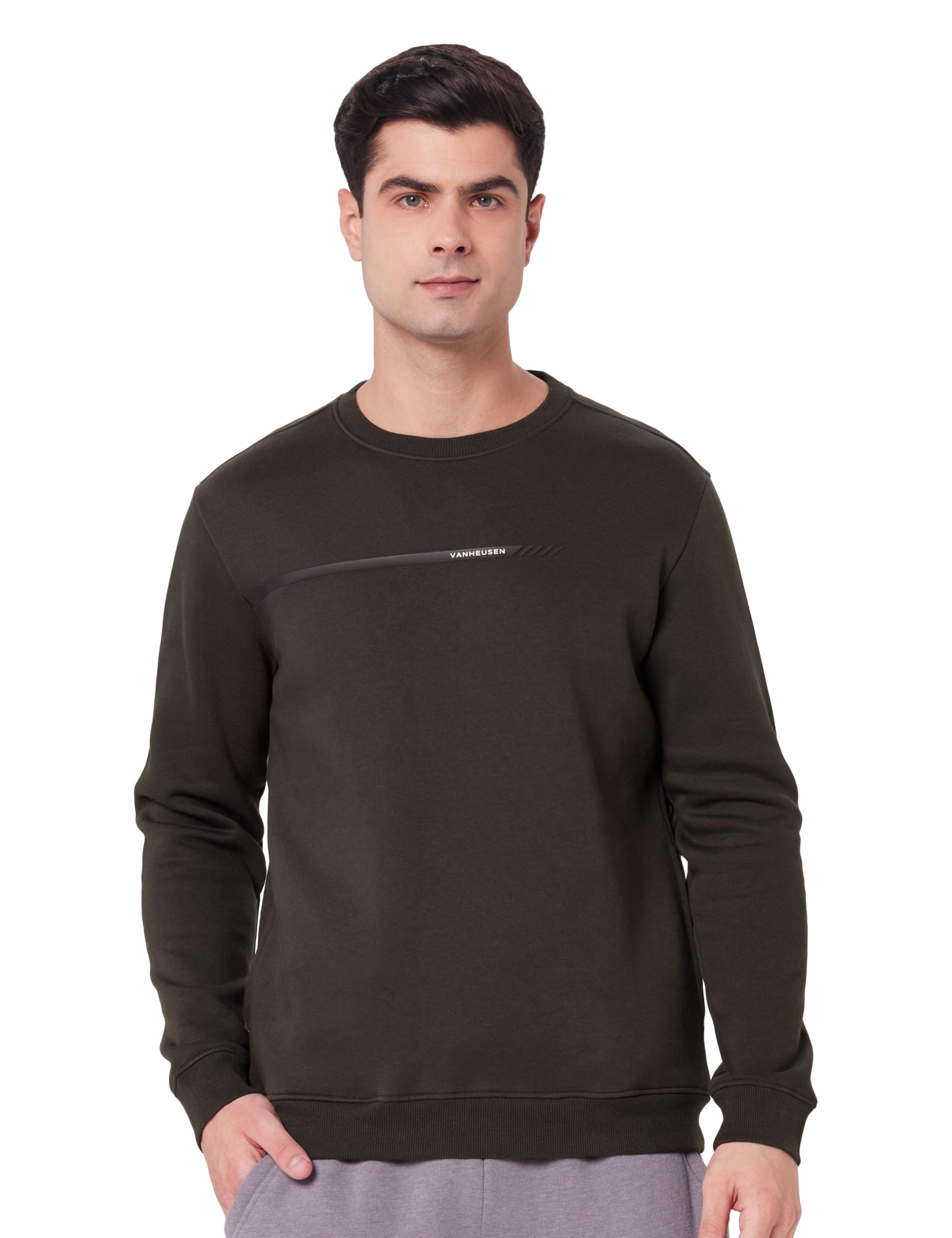 van heusen Men's Regular Fit Full Sleeve Sweatshirt for Men| Comfortable Cotton Spandex Blend | Versatile Look | Relaxed Outing-picture-20