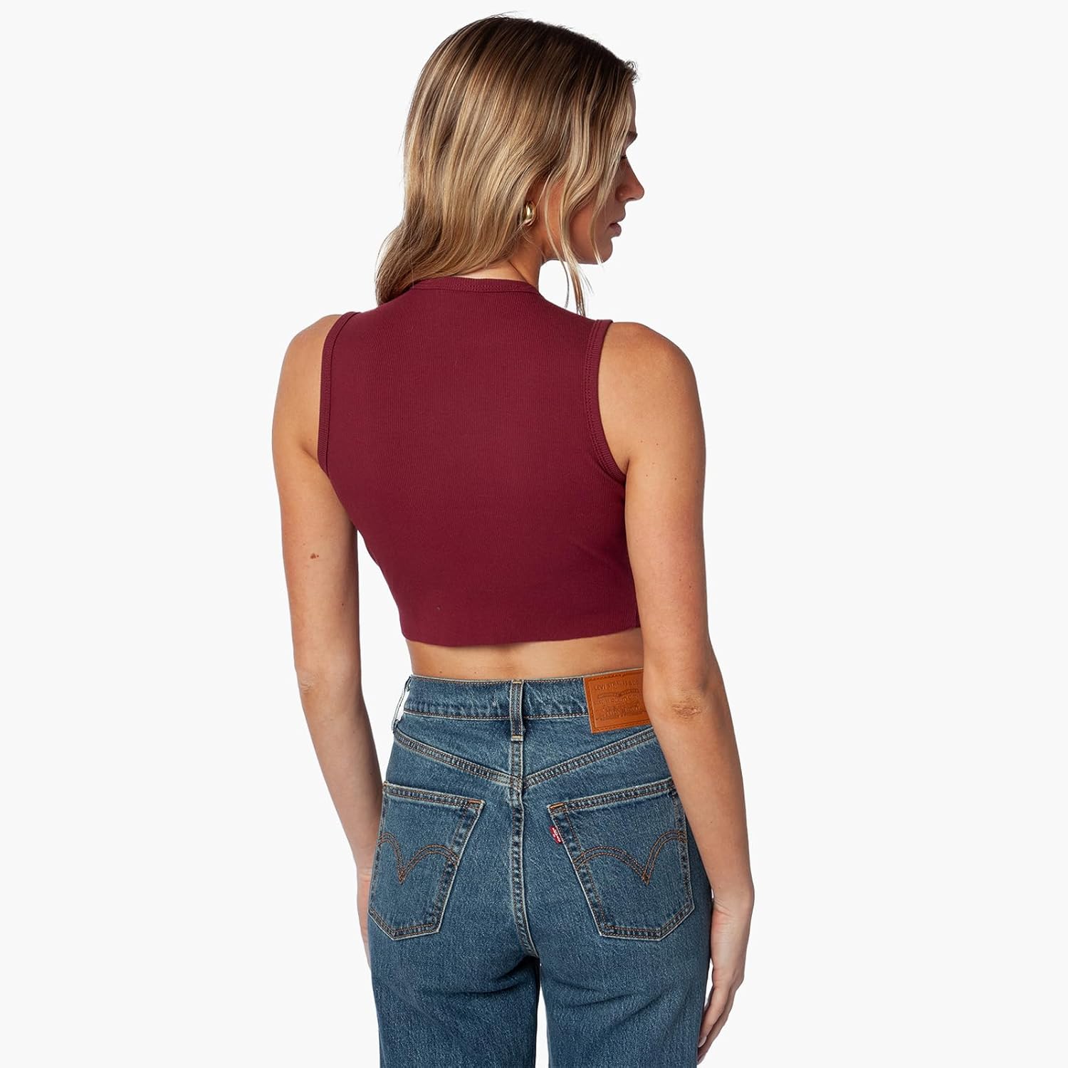 HYPE AND VICE Cut-Off Tank Top for Women – University-Themed Fitted Cropped Tank, College Tops for Game Day & Tailgate