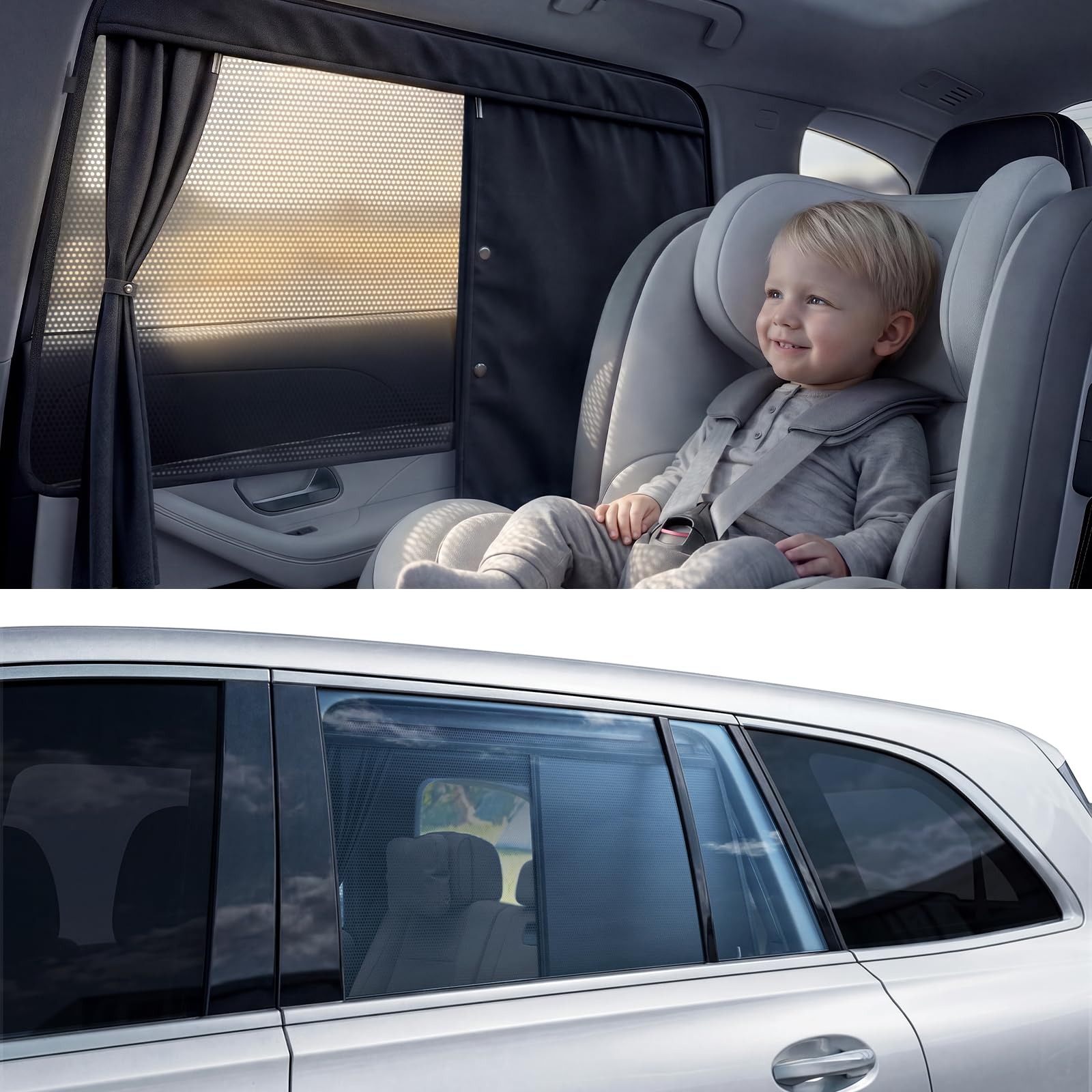 Photo 1 of Nmoiss Dual-Layer Auto Car Window Shades - Black