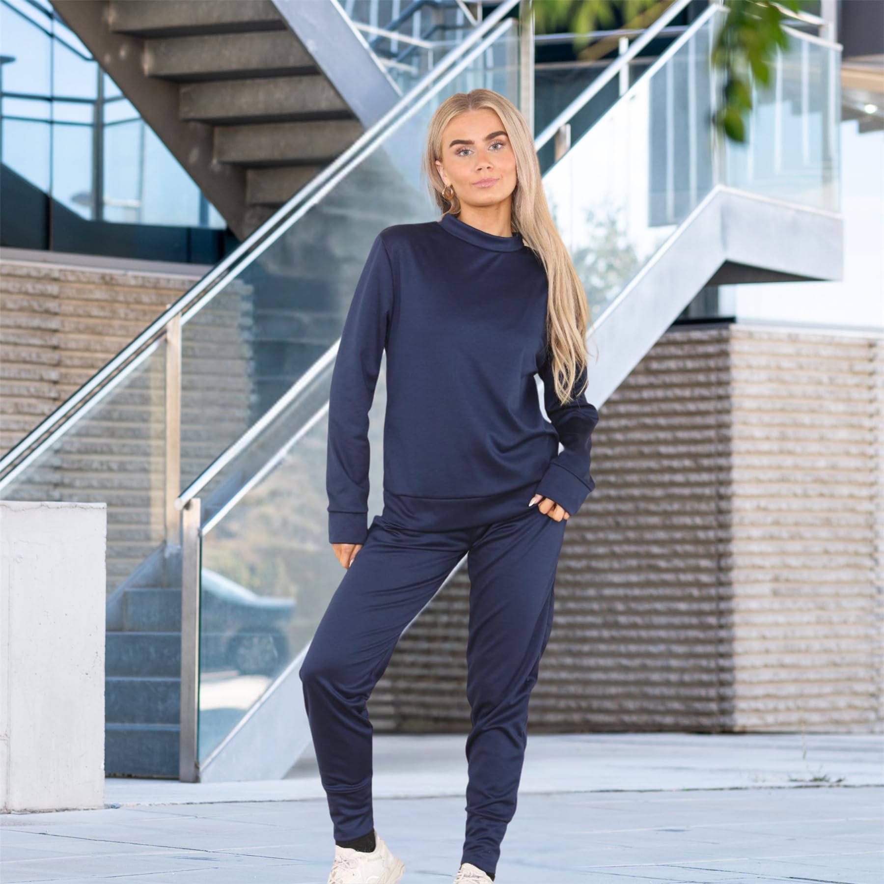 Tuta da jogging da donna, tinta unita, 2 pezzi Marina Militare 44-46