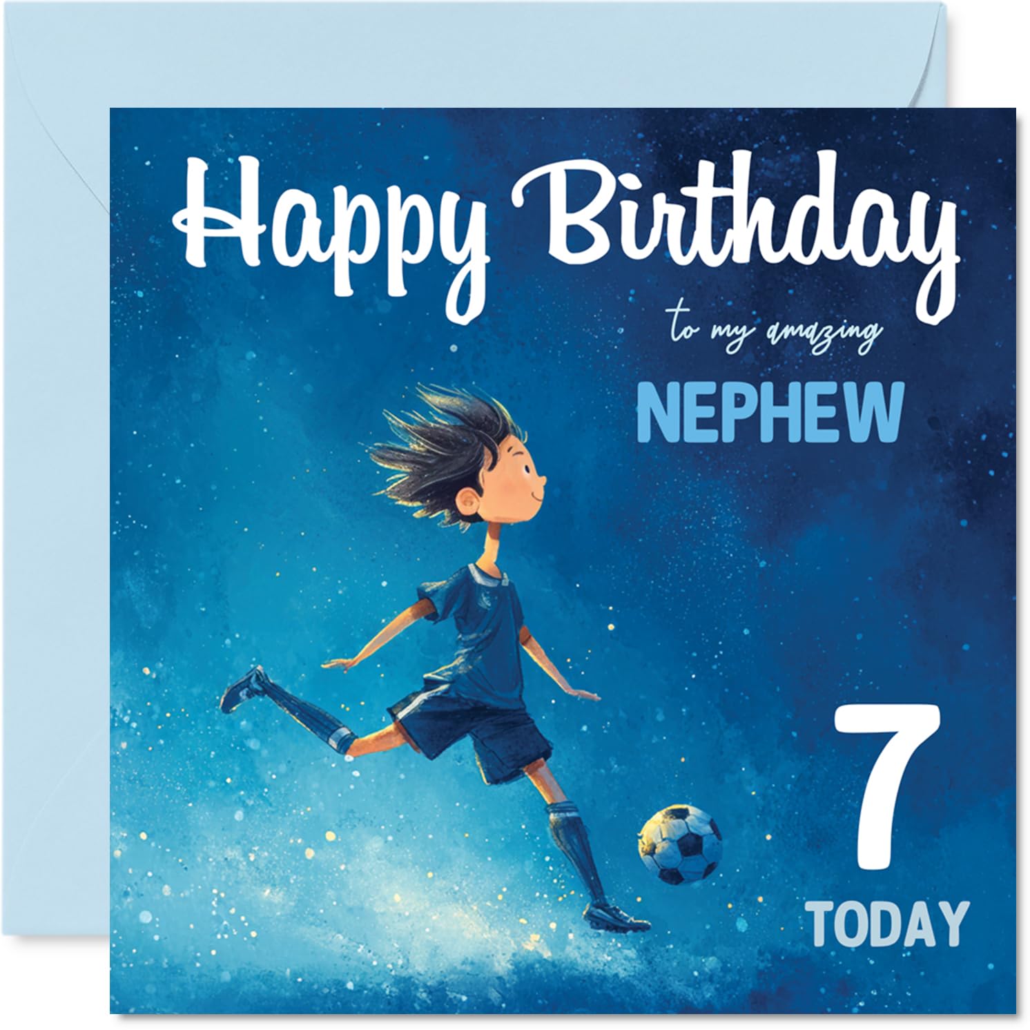 7th Birthday Cards for Boys, Football Boy