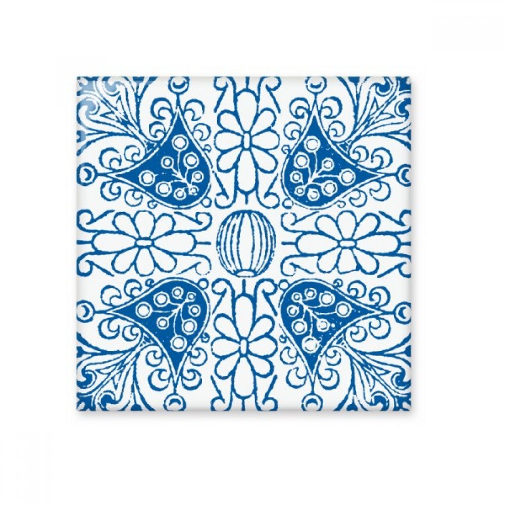 Carrelage céramique Talavera fleur bleue DIYthinker pour déco murale