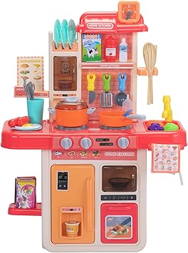 Amazon Com Kids Kitchen Playset 42 Piece Kitchen Toys With Lights Sounds Sink And Sprinkler Kitchen Accessories Set Toy Cookware With Cutlery Boys And Girls Pink Gift For Kids 3 Small Pink Amazon Com Kids Kitchen Playset 42 Piece Kitchen Toys With Lights Sounds Sink And Sprinkler Kitchen Accessories Set Toy Cookware With Cutlery Boys And Girls Pink Gift For Kids 3 Small Pink
