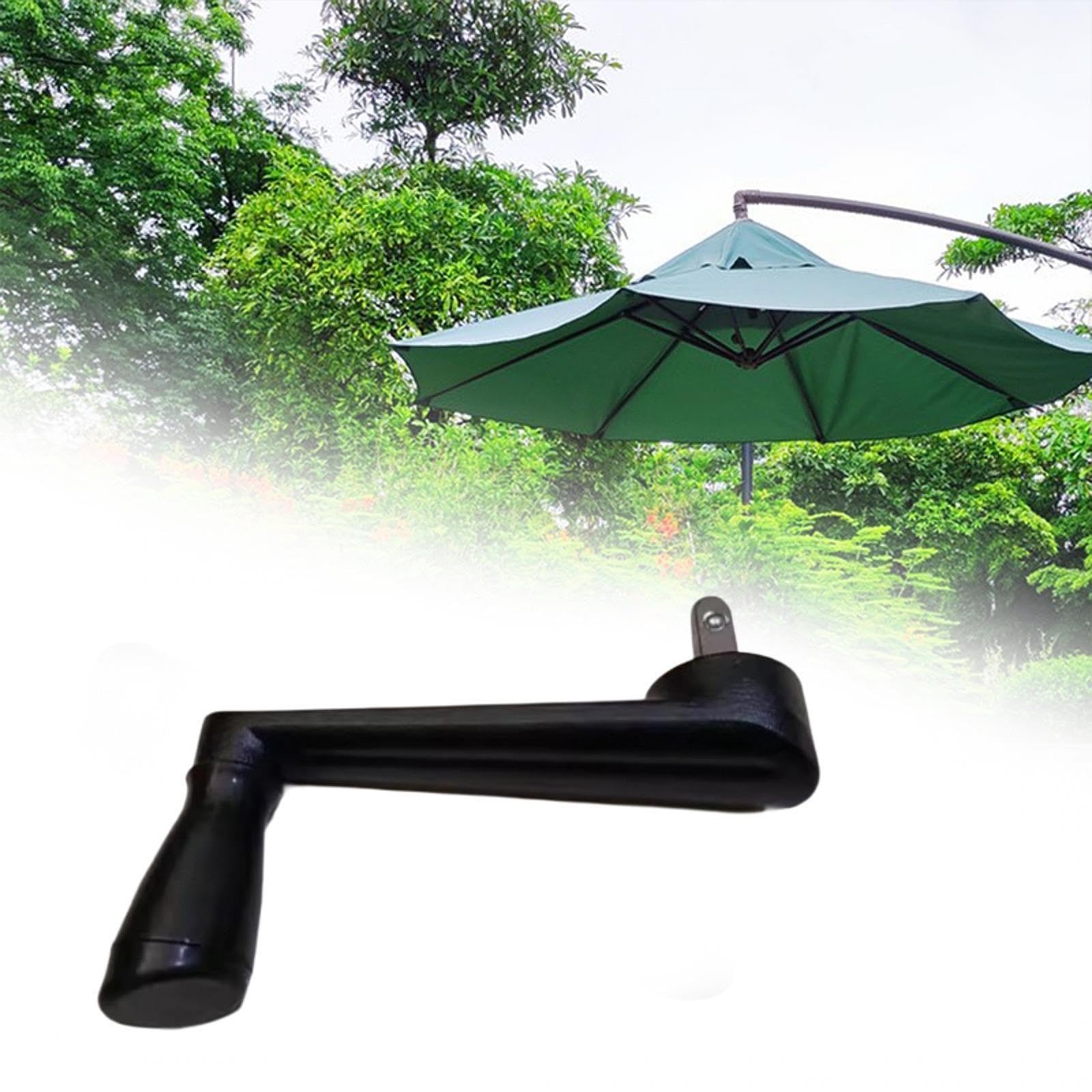 Grupo brazo manivela para sombrilla de patio, mango desmontable, accesorios universales para sombrilla de jardín, negro
