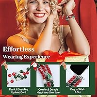 Vista 62 de JR.DM Natural Stone Beaded-Bands Women Compatible with Apple Watch Series 11 10 9 8 7 6 5 4 SE 3 2 1 Fashion Stretch Handmade Bracelet Fancy Boho