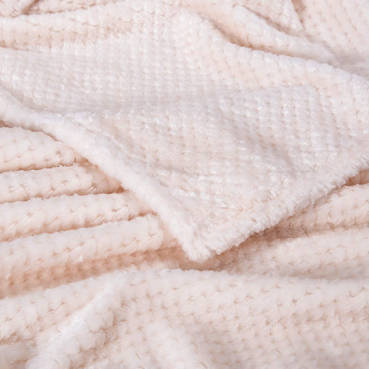 Fuzzy Blanket or Fluffy Blanket for Baby, Soft Warm Cozy Coral Fleece Toddler, Infant or Newborn Receiving Blanket for Crib, Stroller, Travel, Decorative (28Wx40L, XS-Flint Gray): 60”×80” Cream