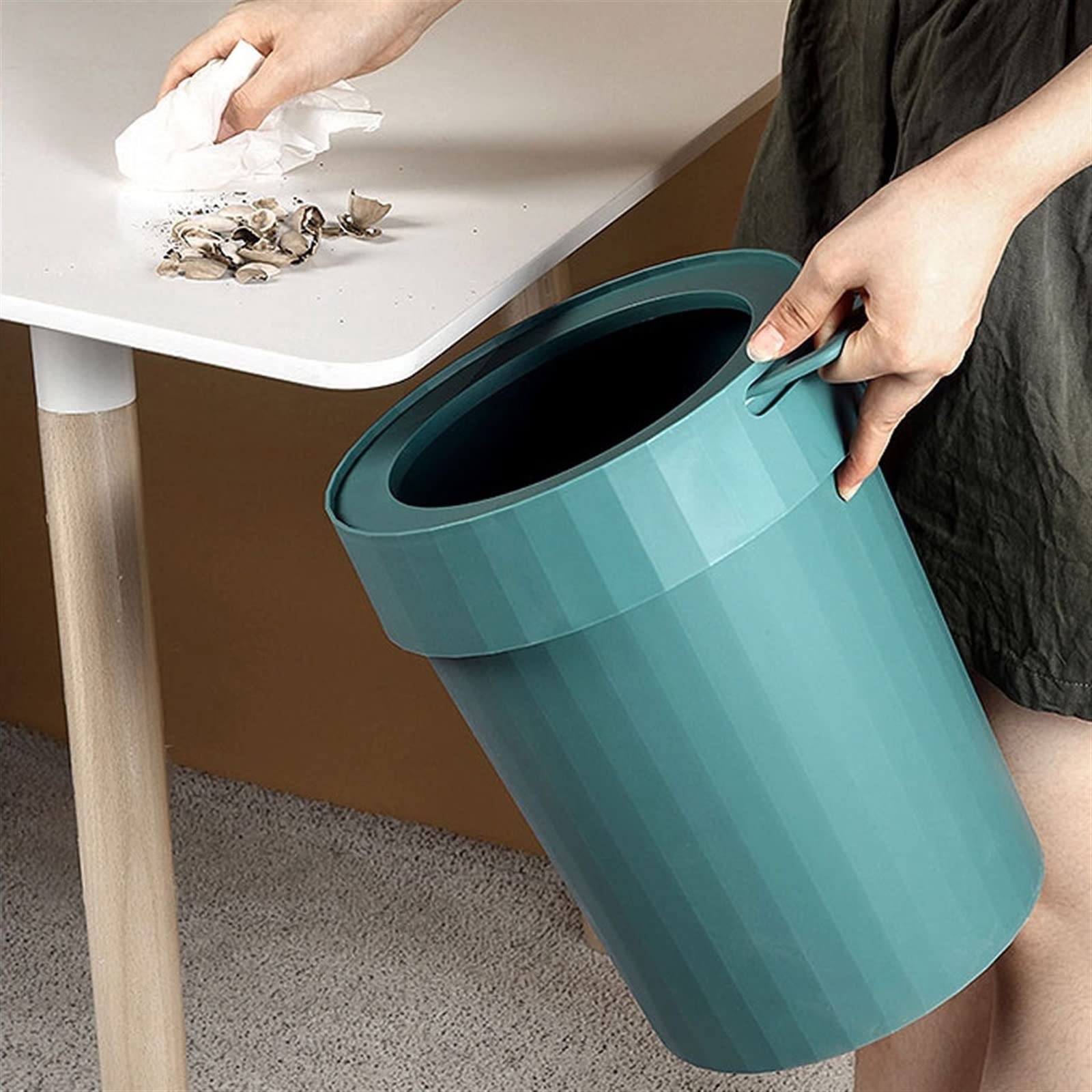 kosz na śmieci Plastikowe pojemniki na śmieci do kuchni 12 litrów bez pokrywy mogą być przenośnymi koszami na śmieci do domu, koszem papierowym do sypialni, koszem na odpady papierowe do biura