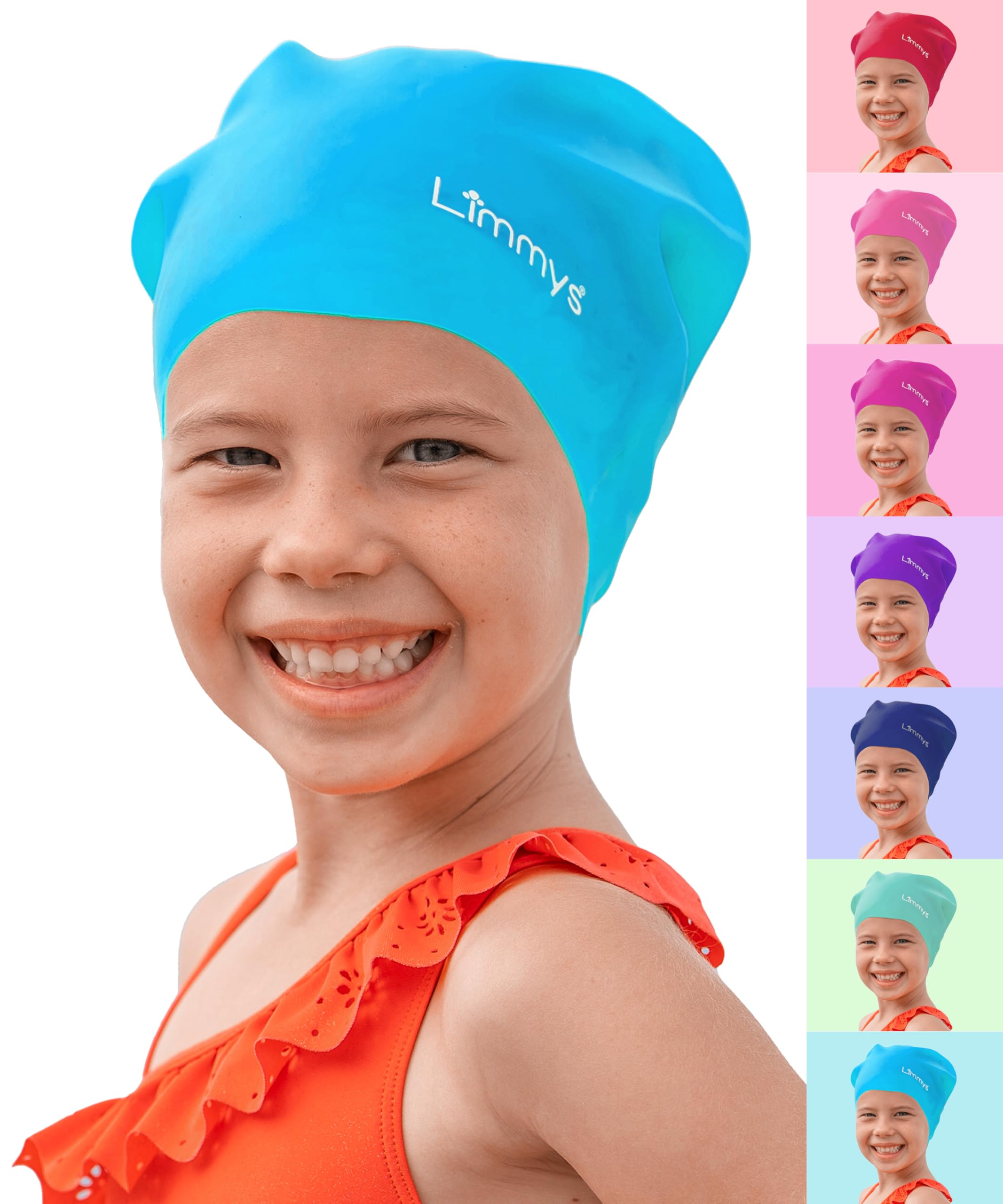 Cuffia Piscina Limmys Per Bambini | Silicone, Capelli Lunghi | Anti-Cloro, Comoda - Foto 2