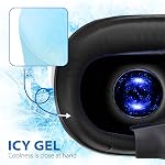 DESTEK Pad visage de refroidissement compatible avec Quest 2, Y compris l'interface faciale et la garde du nez amovible - Accessoires pour Oculus/Meta Quest 2 - Remplacement de la couverture du visage de coussin