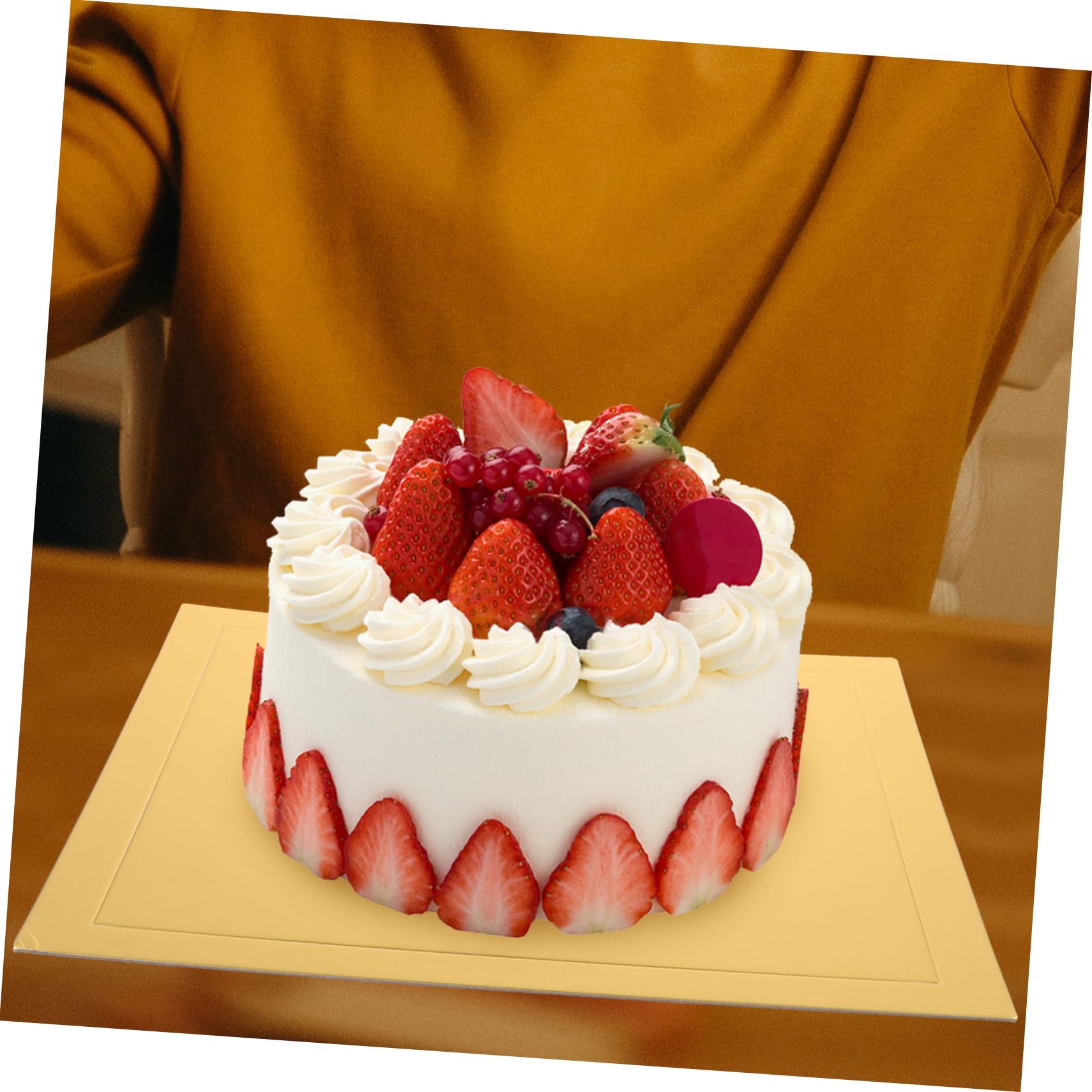 LIFKOME 5 Pezzi Sottotorta Carta Quadrata Base Torta Mousse Vassoio Esposizione Dolci Feste
