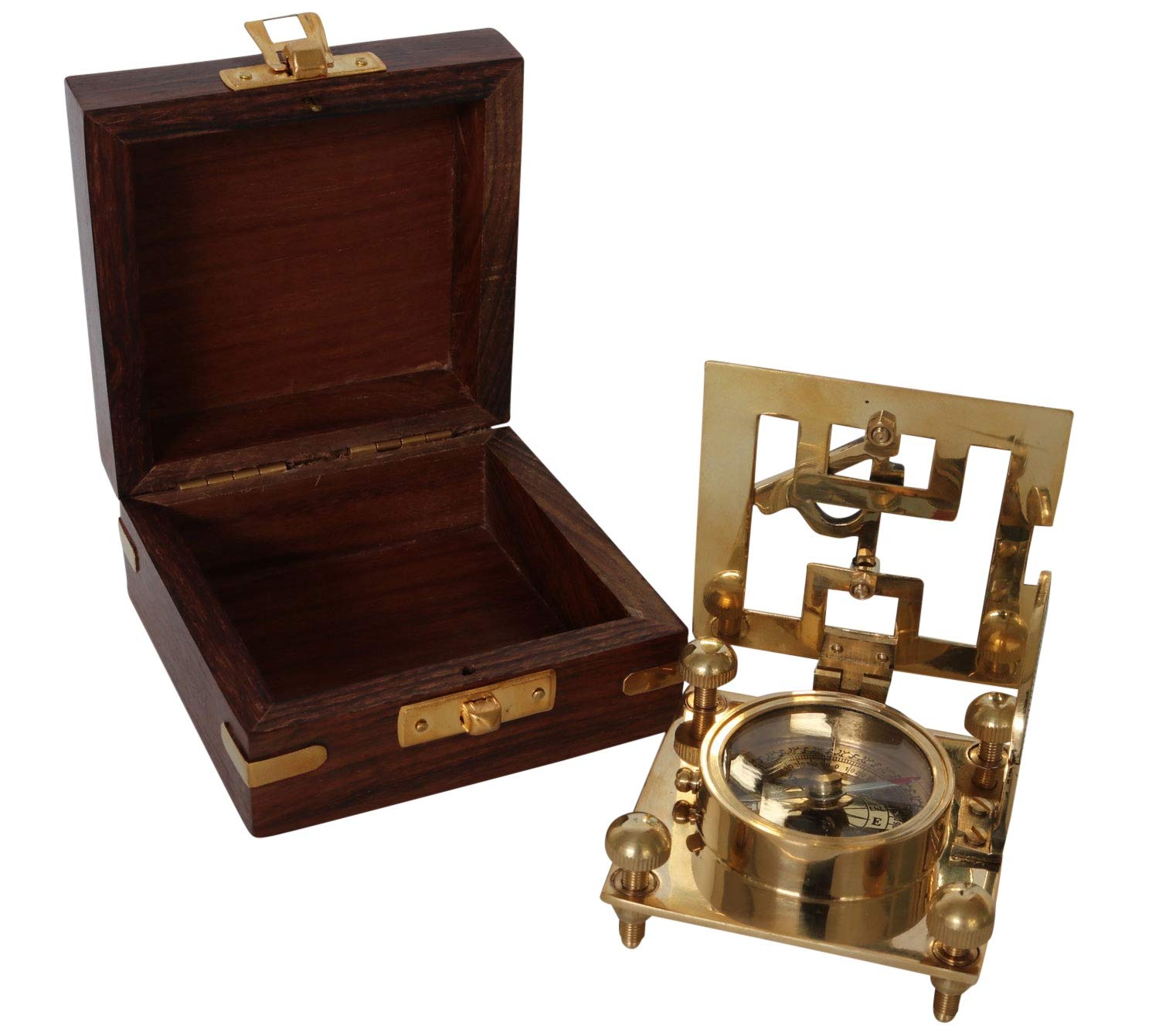 Bussola marittimo compasso ottone replica nave navigazione 9cm stile antico