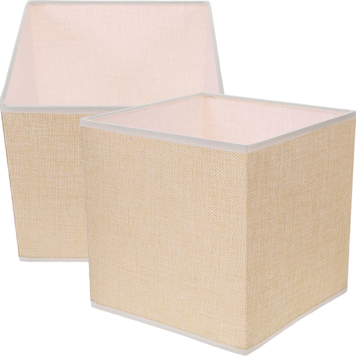Toddmomy Beige Pantalla de Lámpara Ligera para Casquillo E27, de Lino
