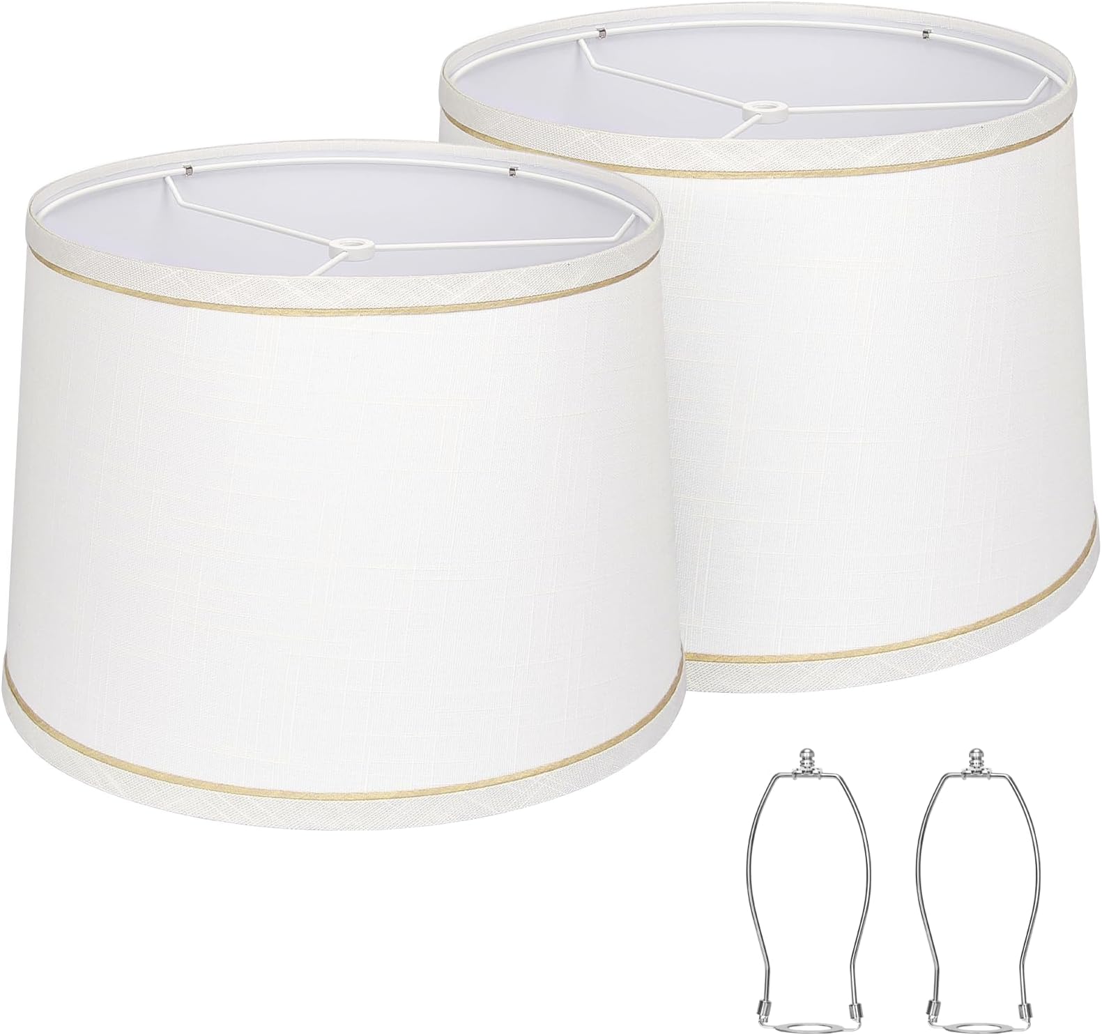 Pantalla De Lampara De Mesa Pantalla Lámpara Tambor Cónica - Tela Plisada, 34cm Base - Para Lámparas Mesa/Pie Pantallas Para Lamparas De Mesa