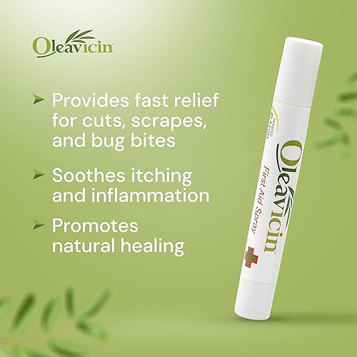 Miniatura 3 de Oleavicin Spray de primeros auxilios y alivio de picaduras de insectos, 1 paquete, extracto de hoja de olivo orgánico, alivio de acción rápida para