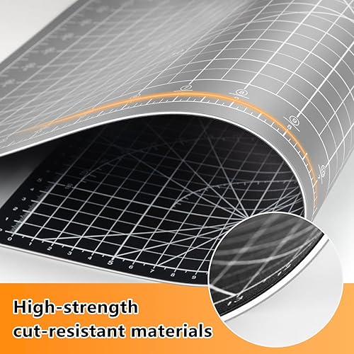 Miniatura 10 de Ecraft Alfombrilla de costura autorreparable, 9 x 12 pulgadas, doble cara de 5 capas para manualidades, costura, tela, acolchado, proyectos de