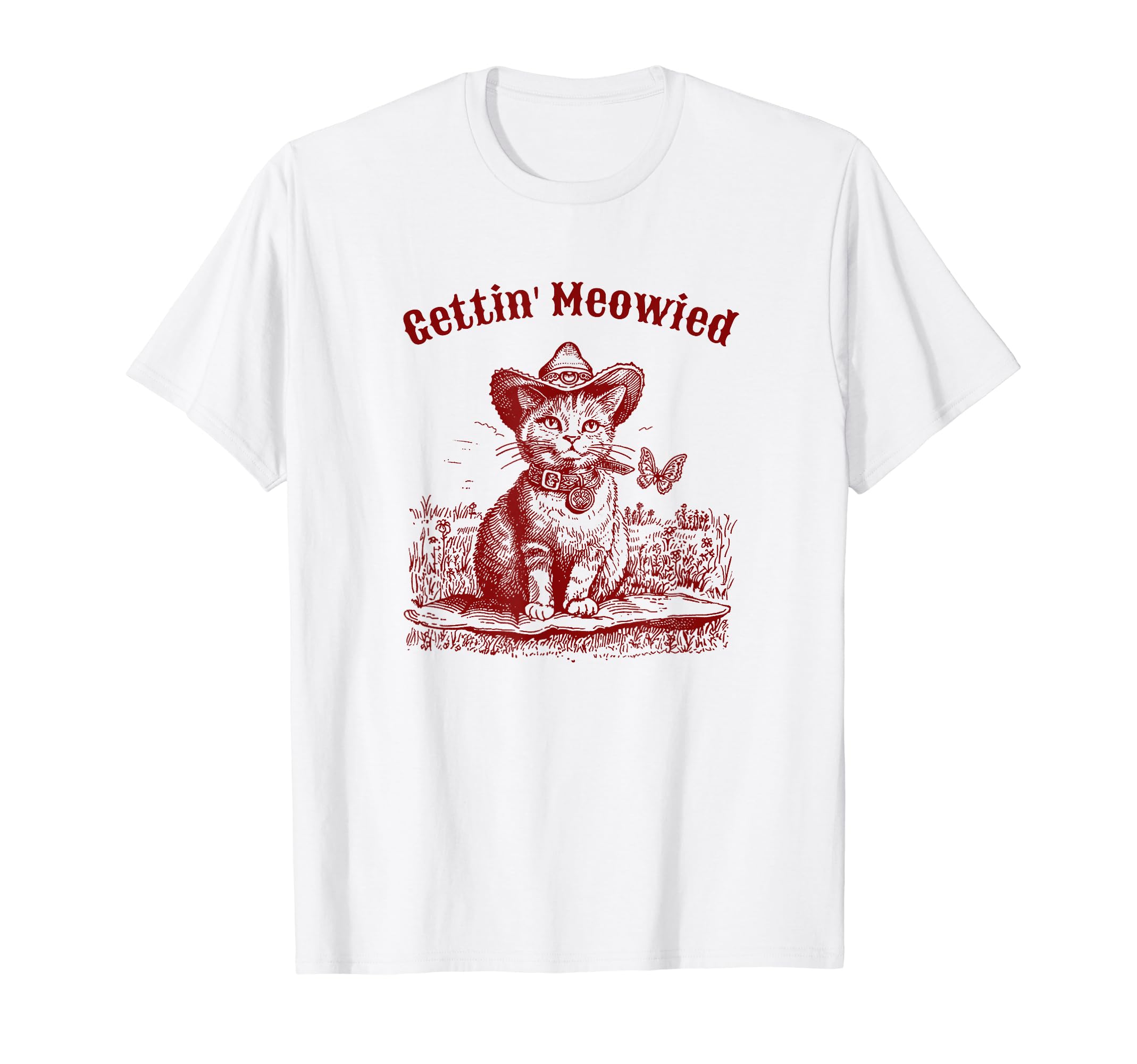 Meowdy Cowboy Hat Cat Meme ApparelMeowdy Bachelorette Party Cowgirl Cowboy Cat Bridal Squad T-ShirtOEKO-TEX STANDARD 100