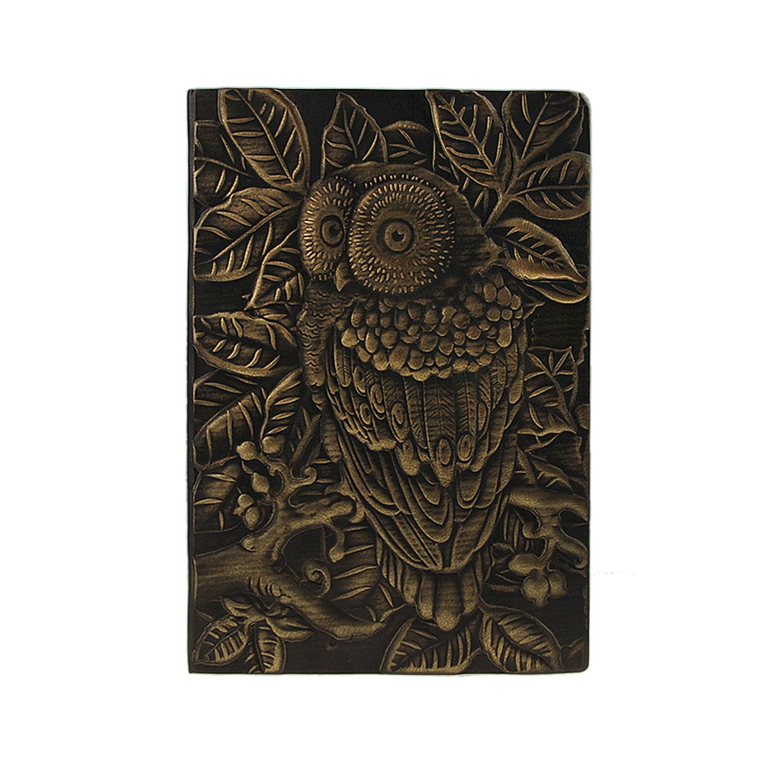 Cuaderno, LoveEmbossed-Diario de Cuero con búho, Diario Personal Bronce, Diarios Escritura Viaje Rayas, A5, Regla for Libros