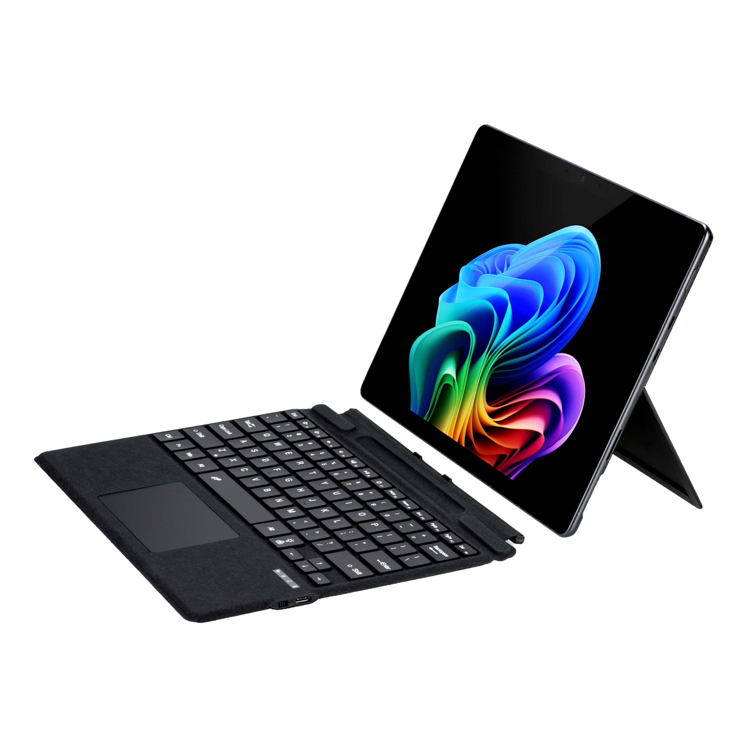 ProElite Keyboard for Microsoft Surface Pro 8/Pro 9/Pro 10/Pro 11/Pro X, Detachable Wireless Bluetooth TouchPad Keyboard Surface Pro 8/9/10/11/X with Pencil Holder & Built-in 7-Colors Backlit, Black-picture-20