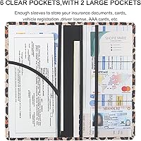 Vista 4 de Portador Premium de Tarjeta de Registro de Automóvil y Seguro con Cierre Magnético, Organizador de Automóvil para Guantera del Vehículo - Para