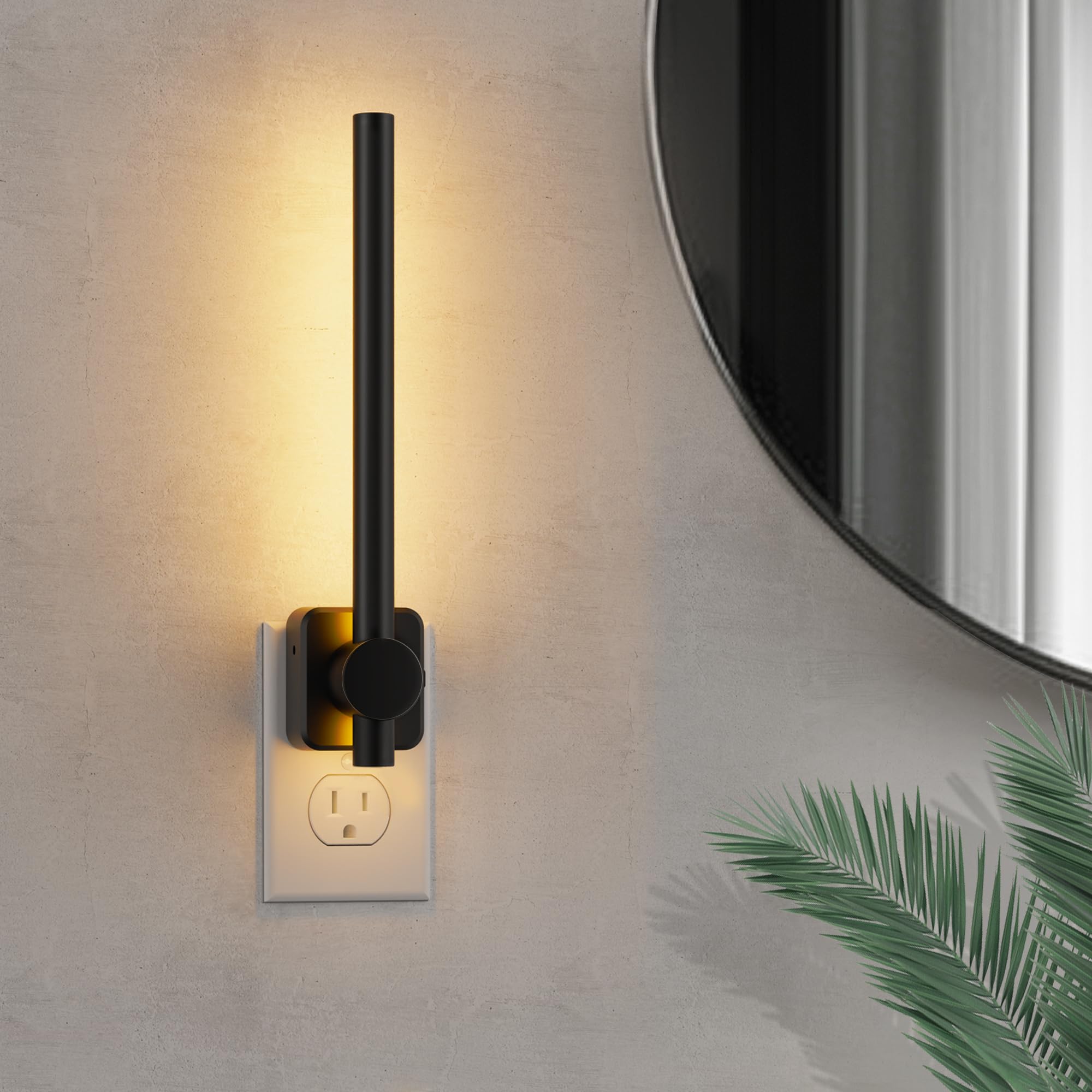L LOHAS LED Night Light Night Lights Plug into Wall 0-200LM Bathroom Nightlight Dusk to Dawn Sensor 2W