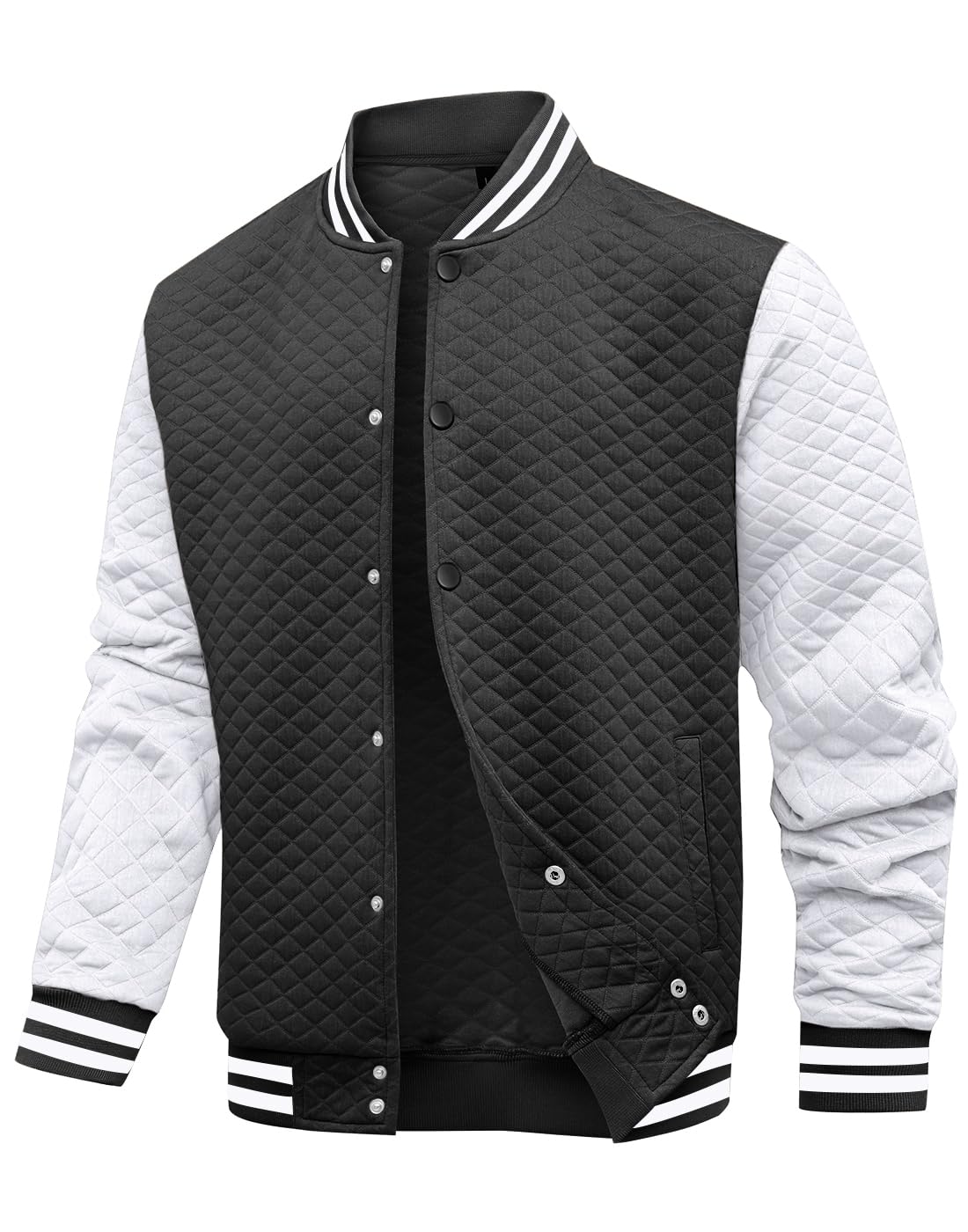 Wizoat Mens Varsity Jacket Lightweight Waffle Letterman Bomber Jackets