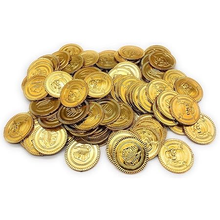 Amazon A Craft 100枚セット おもちゃ 金貨 海賊 ゴールド コイン メダル おもちゃ雑貨 おもちゃ