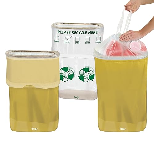 Party City Flings Plastic Bin (3-Pack) - Gold (2) and