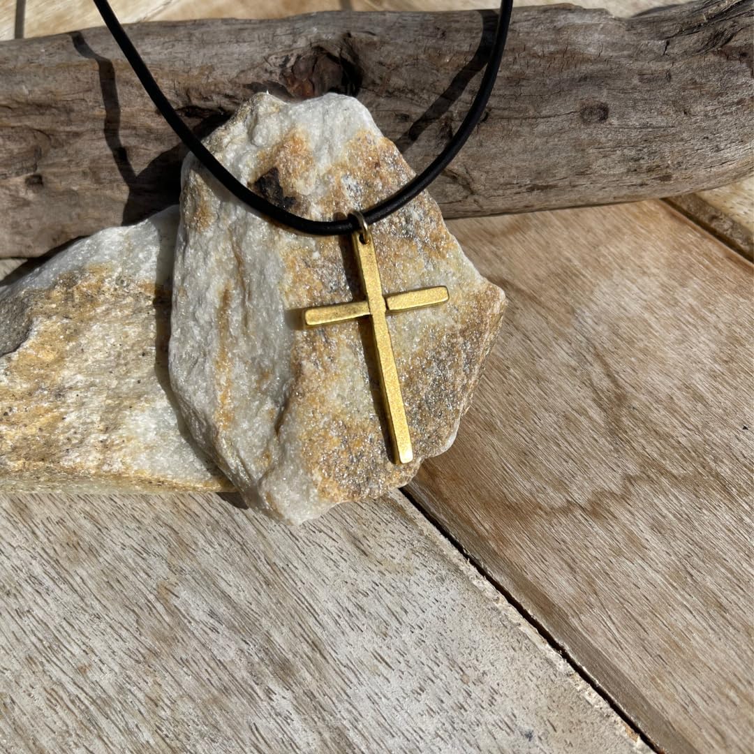 Silver Thin Simple Cross Necklace - Catholic Men Jewelry, Women Religious Gifts, Faith and Believes, Mens Crosses, Father Day, Baptism Ceremony, Christian Accessories