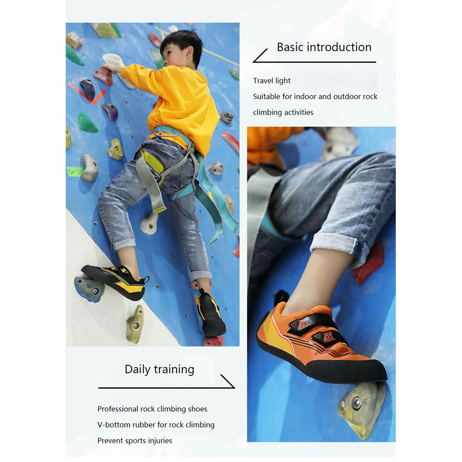 Zapatos de Entrenamiento de Escalada,pies de Gato para Hombre y Mujer,Antideslizante Agarre Fuerte Zapatos de Escalada para Principiantes,Entrenamiento Interior y Exterior(30-45)