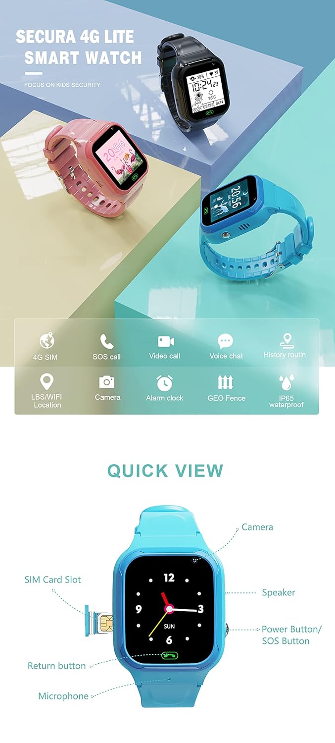 Durable and Splashproof Smartwatch for Kids
