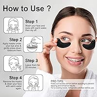 Vista 8 de LAVONE Máscara de ojos, 30 pares de parches de carbón de bambú para debajo de los ojos, productos para el cuidado de la piel para ojeras e
