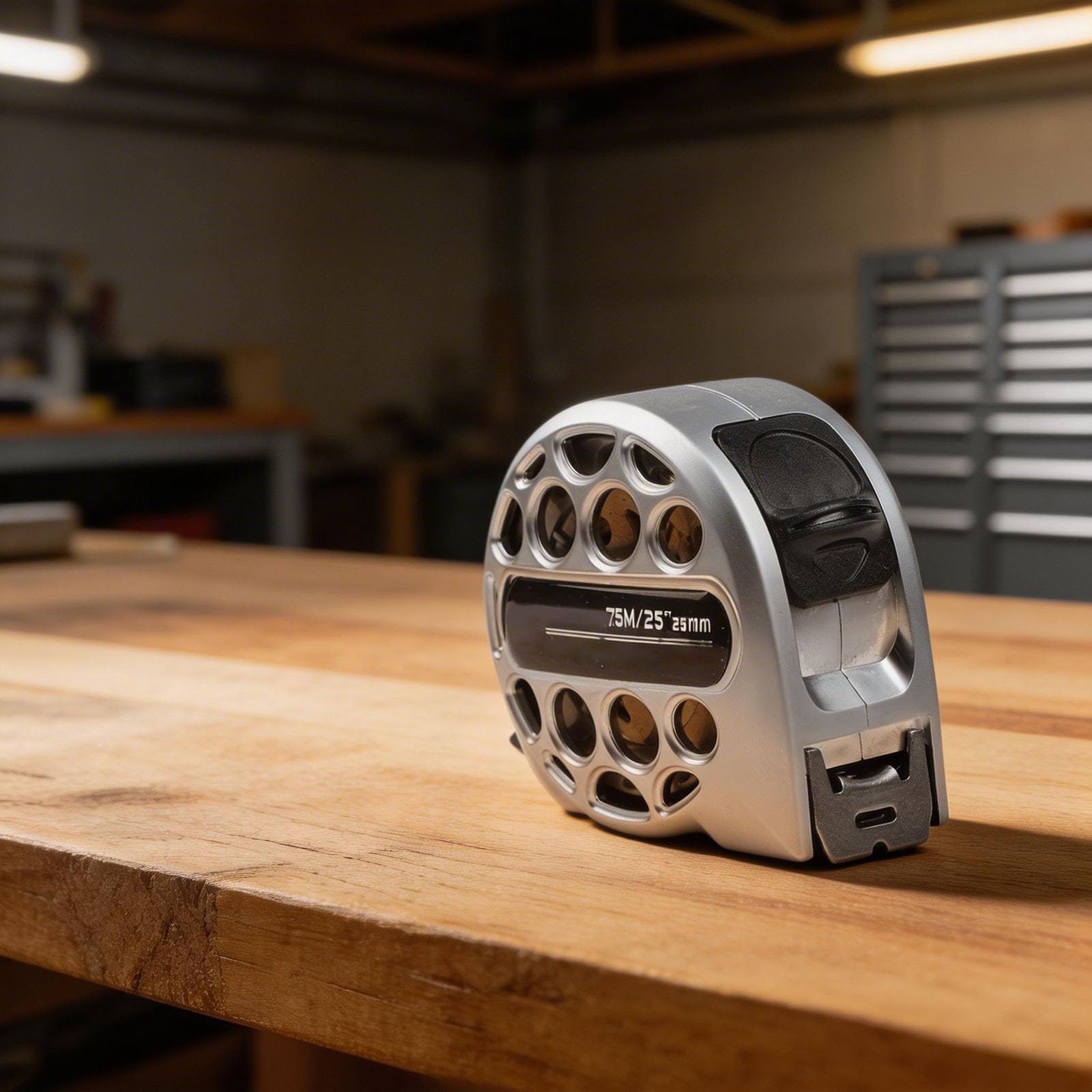 Mètre ruban en acier inoxydable 5 m creux avec auto-verrouillage et base magnétique, règle portable pour projets de construction et de bricolage
