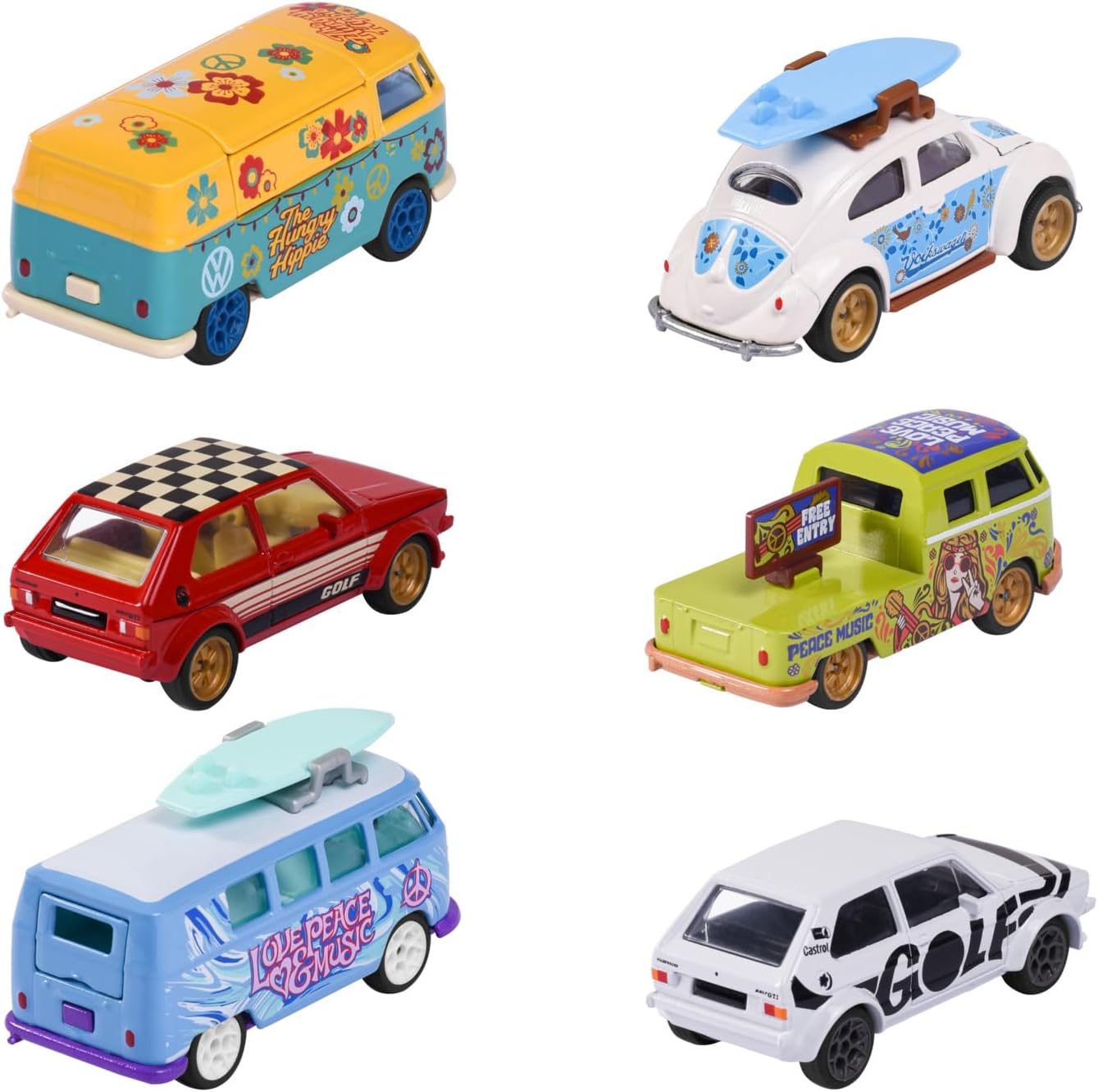 Majorette Volkswagen Deluxe Cars - Random Selection of 1 of 6 Different Toy Cars