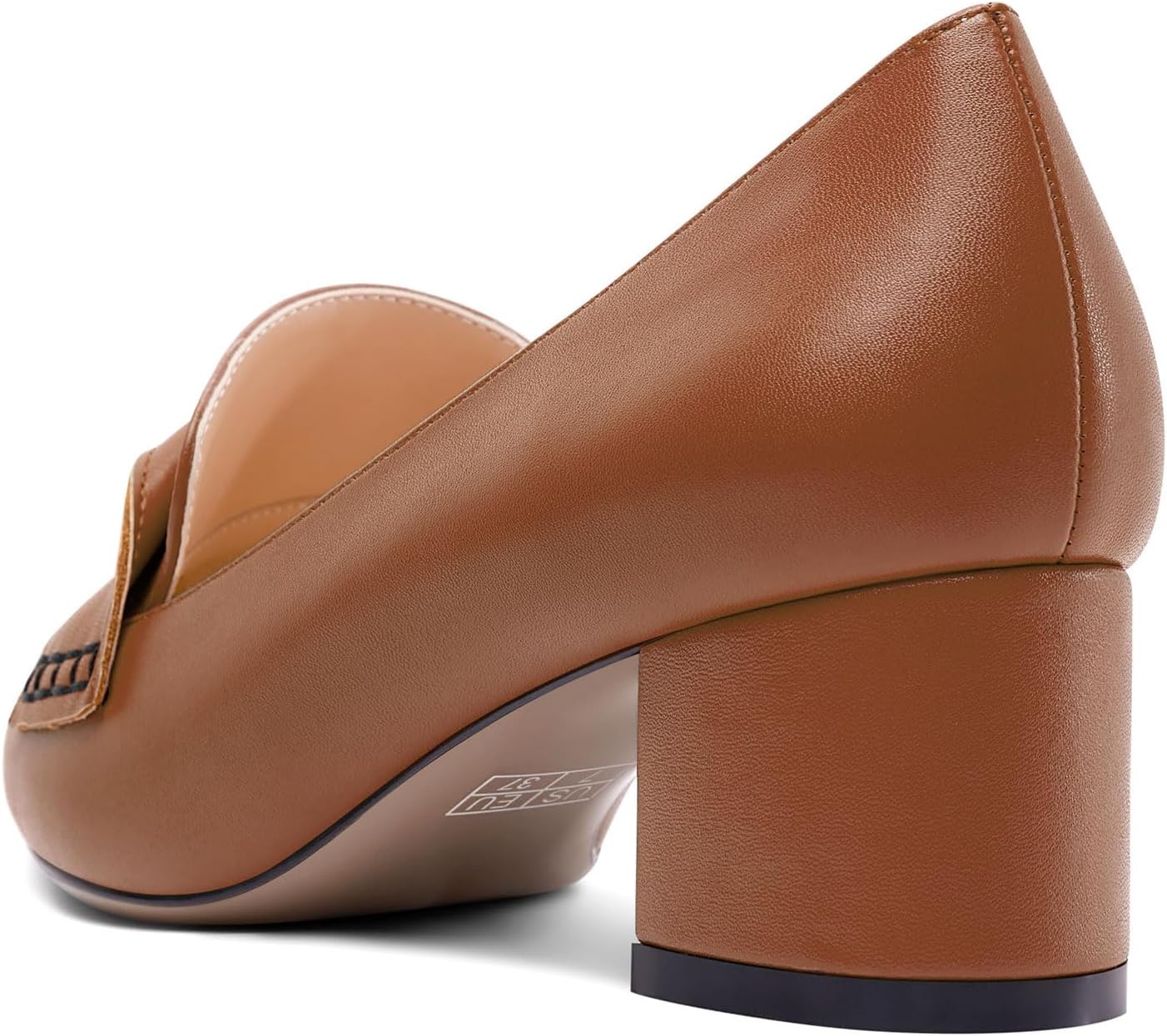 TNYNFBEB Womens Chunky Block Low Heel Pointed Toe Pumps Loafers Shoes Slip-on Prom Wedding Dress Basic Classic 2.0 Inches Heels